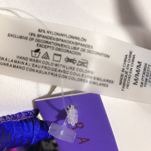 Radio Fiji Zola Halter Bikini Swim Top Multi Color Print Sz M NWT - Picture 7 of 7